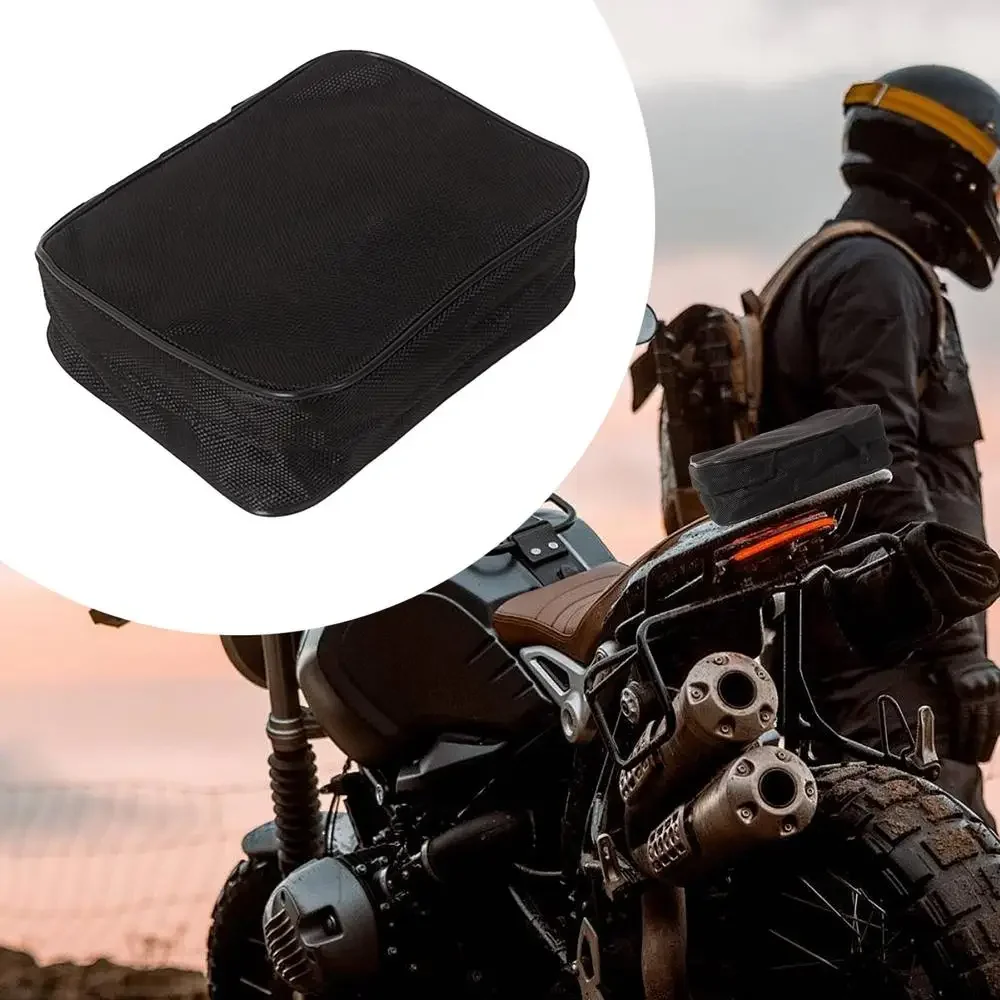 

Universal Off-road Motorcycle Tool Bag Pouch Black For Honda XR CR XL For Yamaha Rear Fender Mudguard Toolkit Pack Storage Bags