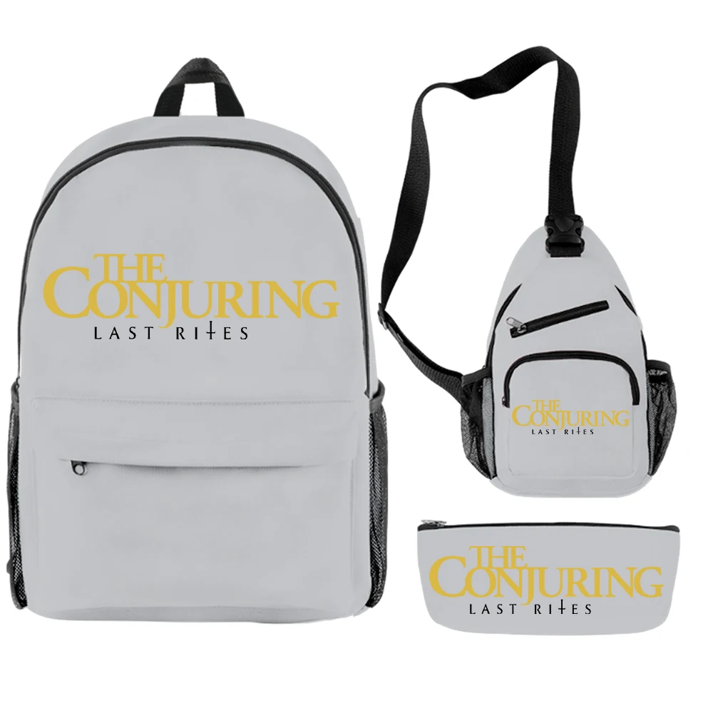 حقيبة ظهر The Conjuring Last Rites مكونة من 3 قطع للجنسين حقيبة نهارية مكونة من 3 قطع حقيبة سفر عصرية حقيبة كروس فريدة من نوعها حقيبة هيب هوب #3