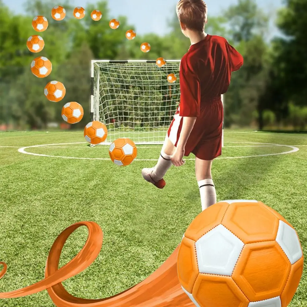 

20cm Kids Soccer Boys Girls Leeway Orange Football Toy No. 4 Indentation Great Gift Outdoor & Indoor Match