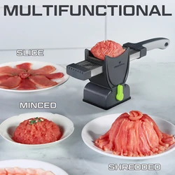 ONCE for All Meat Slicer and  Knife Set for Meat Slicing , Manual Fresh Meat Cutter, Slicer for Beef, Pork, Chicken Breast