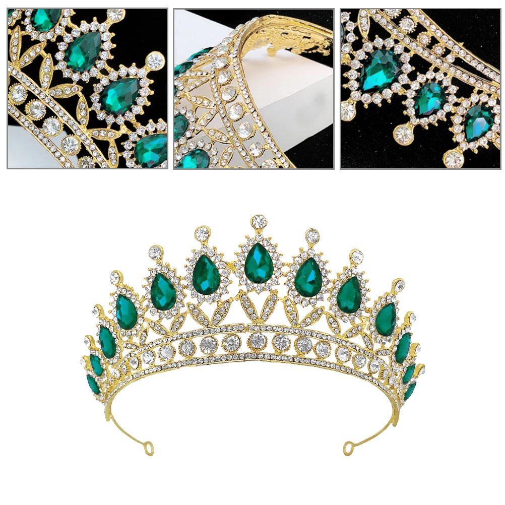 

Bridal Crown Crystal Headb Charming Hair Jewelry Transparent Rhinestone Decoration Wedding Prom Girls Accessories Delicate Alloy