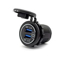 QC3.0 Dual USB Quick Charge Waterproof Fast Charge Adapter 12v USB Fast Charging Socket Power Outlet For Boat Motorcycle