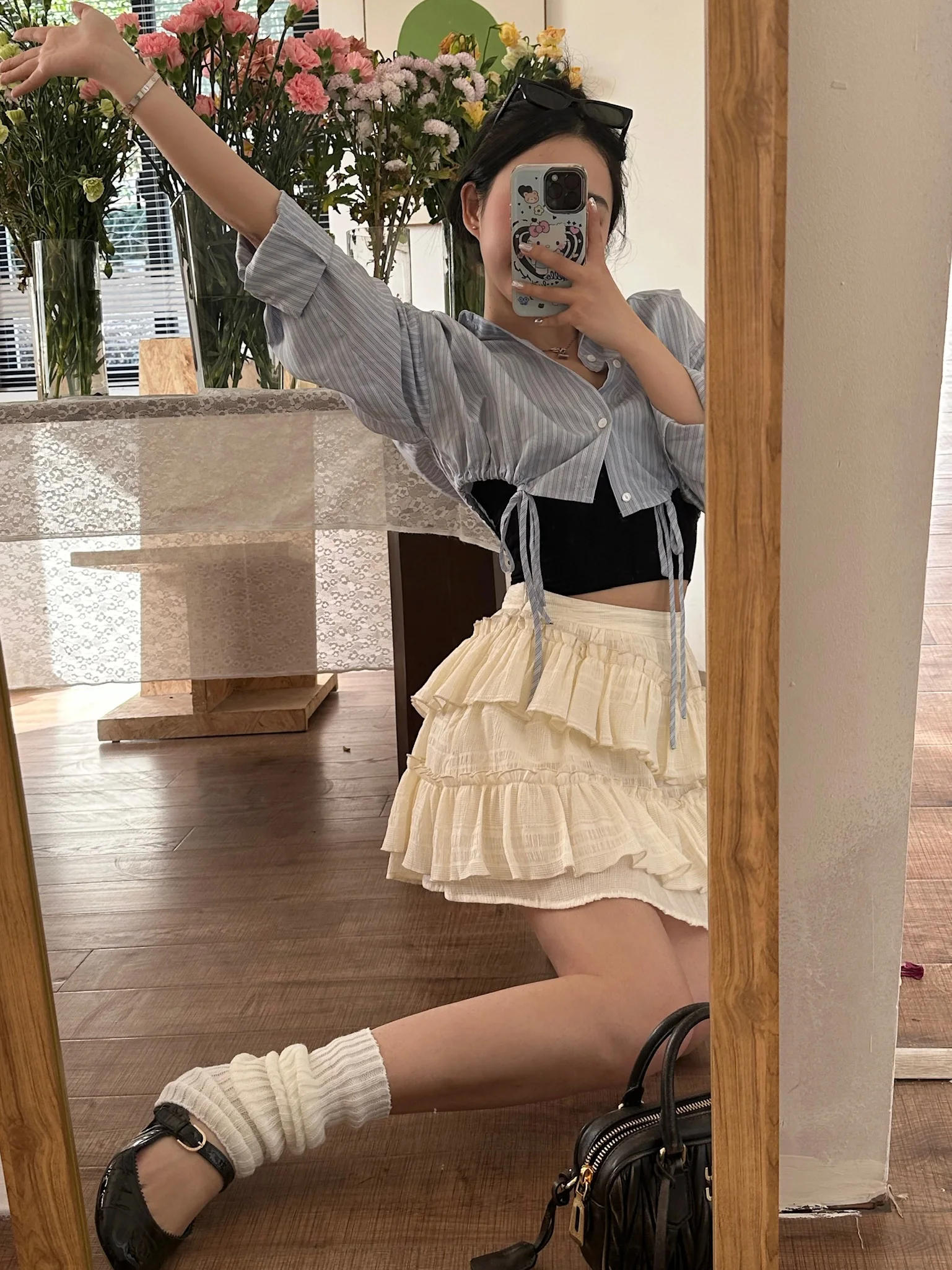 

Юбка-балетка Xiao en Meimei цвета абрикоса, с завышенной талией, А-силуэт, многослойная, новинка 2023 года, стройнящая, из полиэстера, однотонная, для повседневной носки