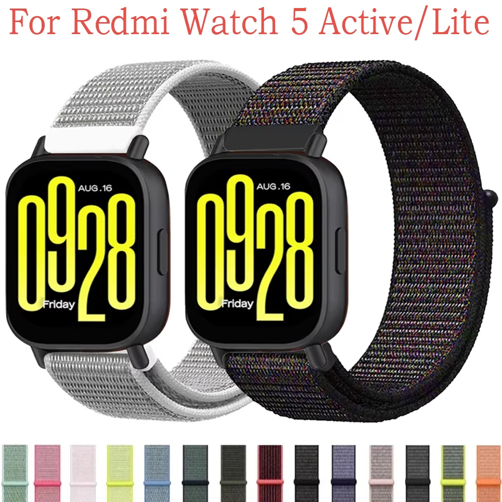 

Нейлоновый ремешок 20 мм 22 мм для Redmi Watch 5, активный дышащий сменный браслет для Redmi Wach 5 Lite, спортивный ремешок для часов