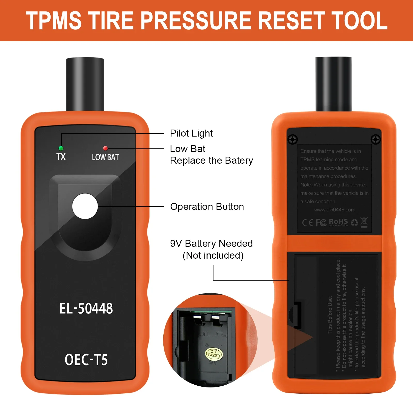 Car Tire Pressure System Sensor TPMS OEC-T5 Activation Tool for G-M/Opel Reset Tool Mechanical Tester EL-50448 diagnostic tool