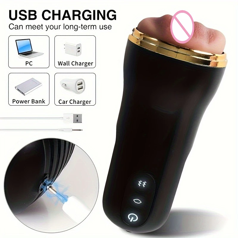Automatic Male Masturbator Cup Realistic Vaginal Penis Vacuum Trainer Blowjob Penis Pump Glans Stimulation Adult Sex Toy for Men view 5