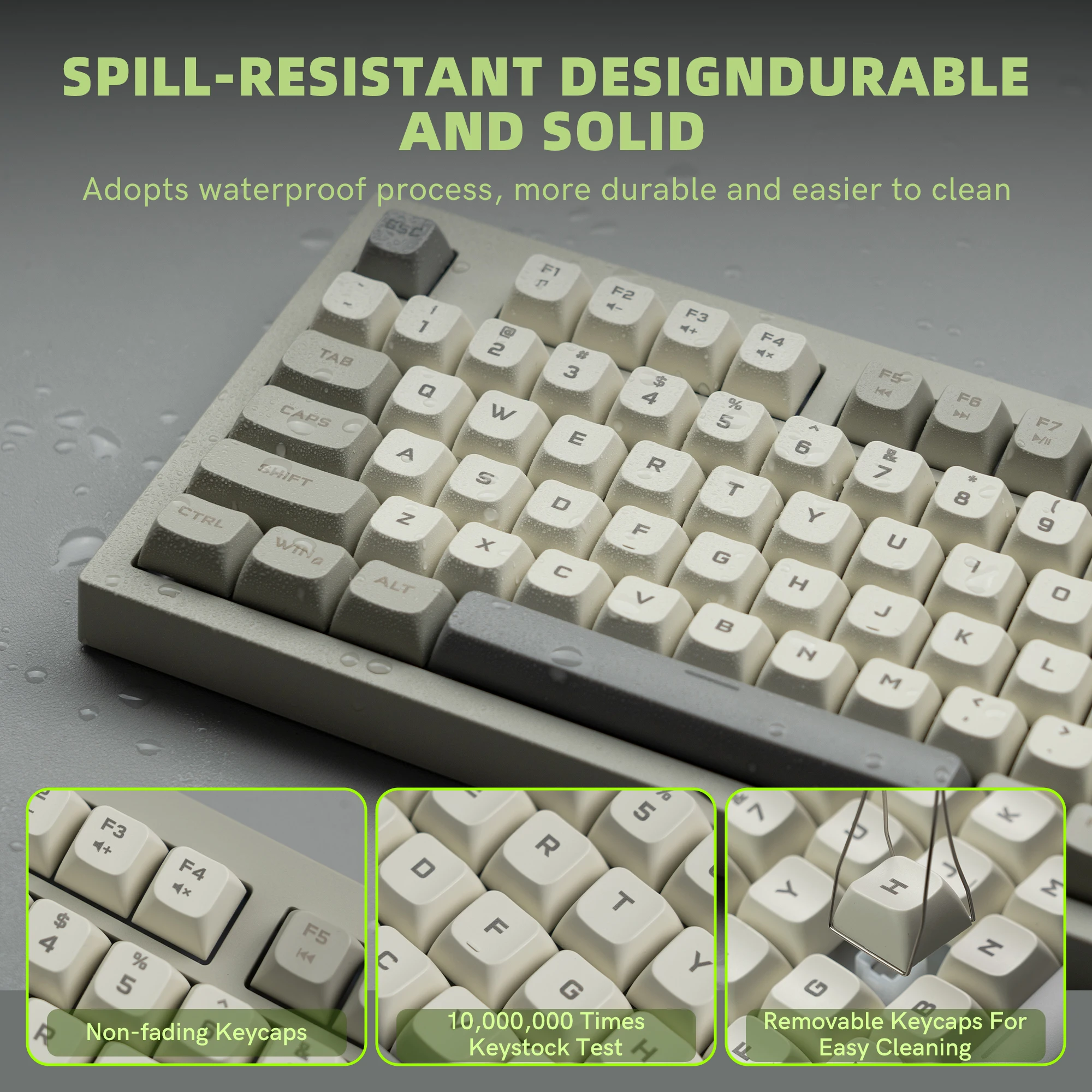 WOMIER DK98 Wired Gaming Keyboard Waterproof Silent Membrane Key with Volume Knob Anti-Ghosting Splash-Proof for PC Laptop Gamer