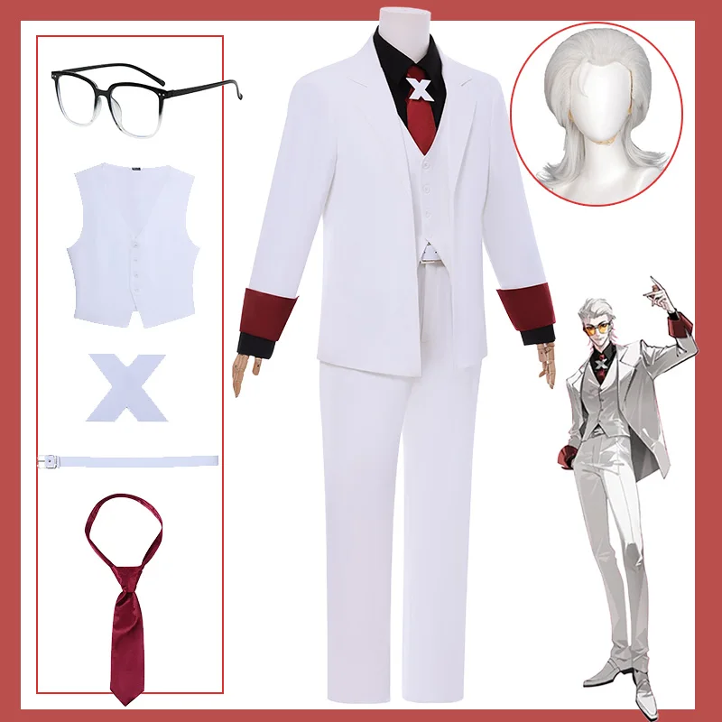 بدلة تنكري INERTIA nZk TO BE HERO X - مجموعة كاملة لطيفة مع شعر مستعار وملابس رسمية |   أنيمي المحقق نمط تخرج الهالوين