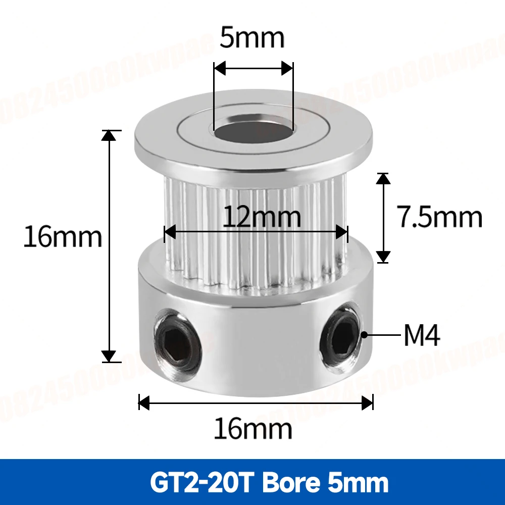 1/5/10 stücke GT2 20 Zähne 16 Zähne Riemenscheiben Bohrung 5mm/6mm/8mm Timing Alumium Pulley Fit Für GT2-6mm Offene Zahnriemen Für 3D Drucker