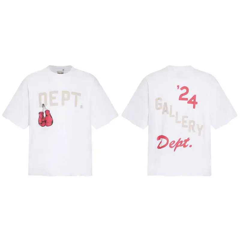 Gallery Dept new boxing gloves boxing series printed short-sleeved T-shirt pure cotton loose casual Tee
