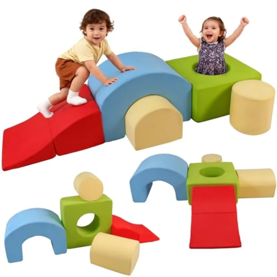 

Игровой набор для малышей 1-3 лет: 5 мягких поролоновых блоков для игр в помещении