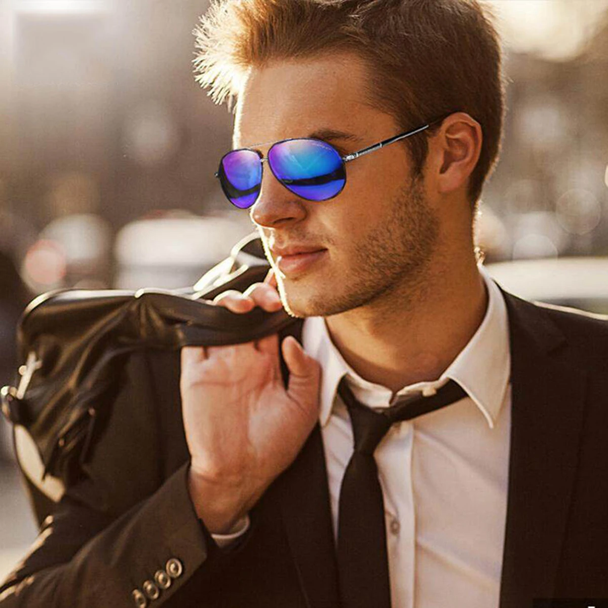 Shades-gafas de sol polarizadas de gran tamaño para hombre, lentes de sol para exteriores, protección UV 100%, gafas ligeras