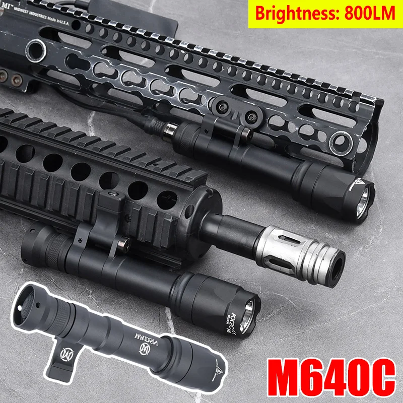 

Weapon Light M640 M640C Tactical Flashlight With Picatinny/M-Lok/Keymod Rail Hunting Airsoft Gun Light Outdoor Field Lighting