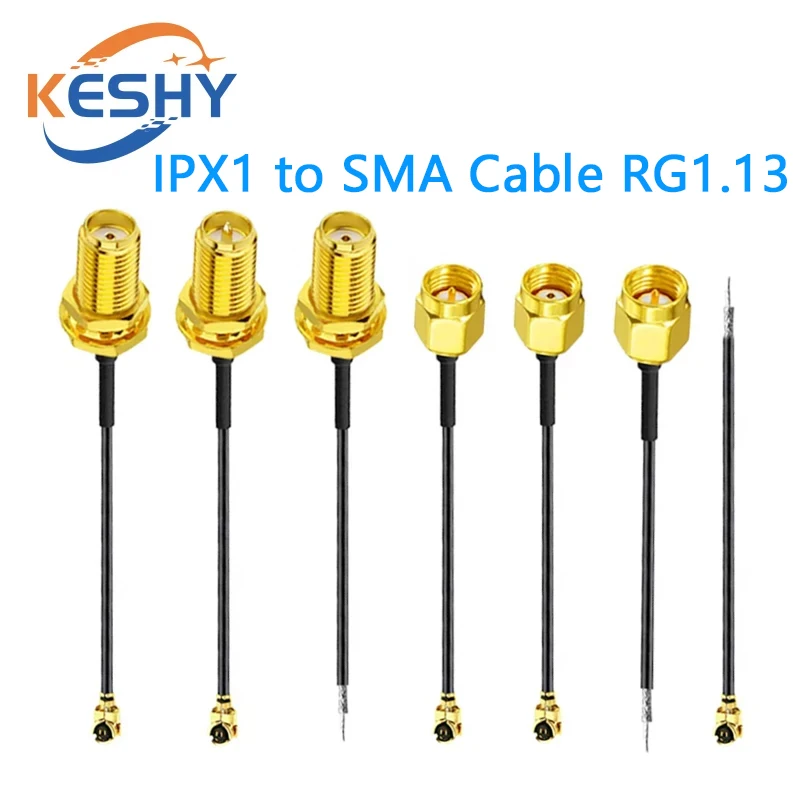 

1PCS IPX to SMA Connector 1.13 Cable SMA Male Female to uFL/u.FL/IPX-1 RG1.13 RF Coaxial WIFI Antenna Extension Cable