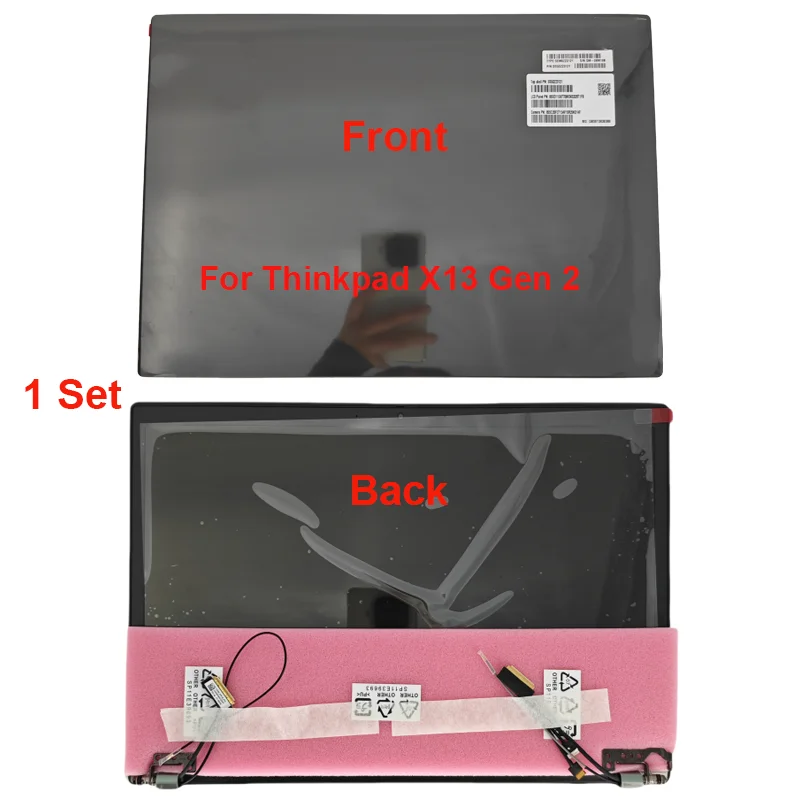 

Lcd Screen Assembly For Set For Lenovo Thinkpad X13 Gen 2 Full FHD 720p HD Mic PPS Housing Lcd Back Cover+Screen with Bezel Set