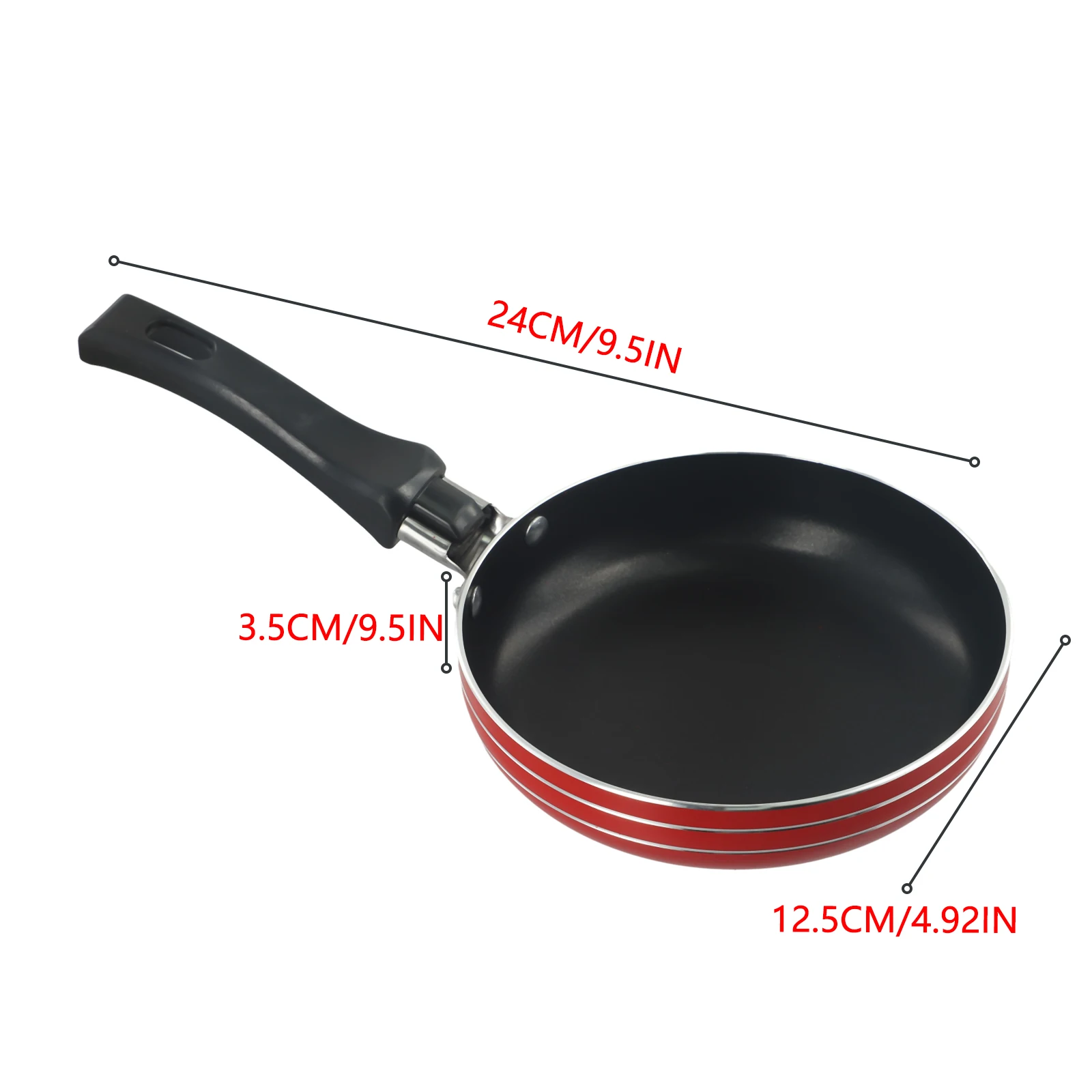 1PC 12cm/14cm/16cm Mini Frying Pan Non-Stick Steel Frypan Pot Saucepan Random Color For Cookware Fry Eggs Tools Frying Pan view 6