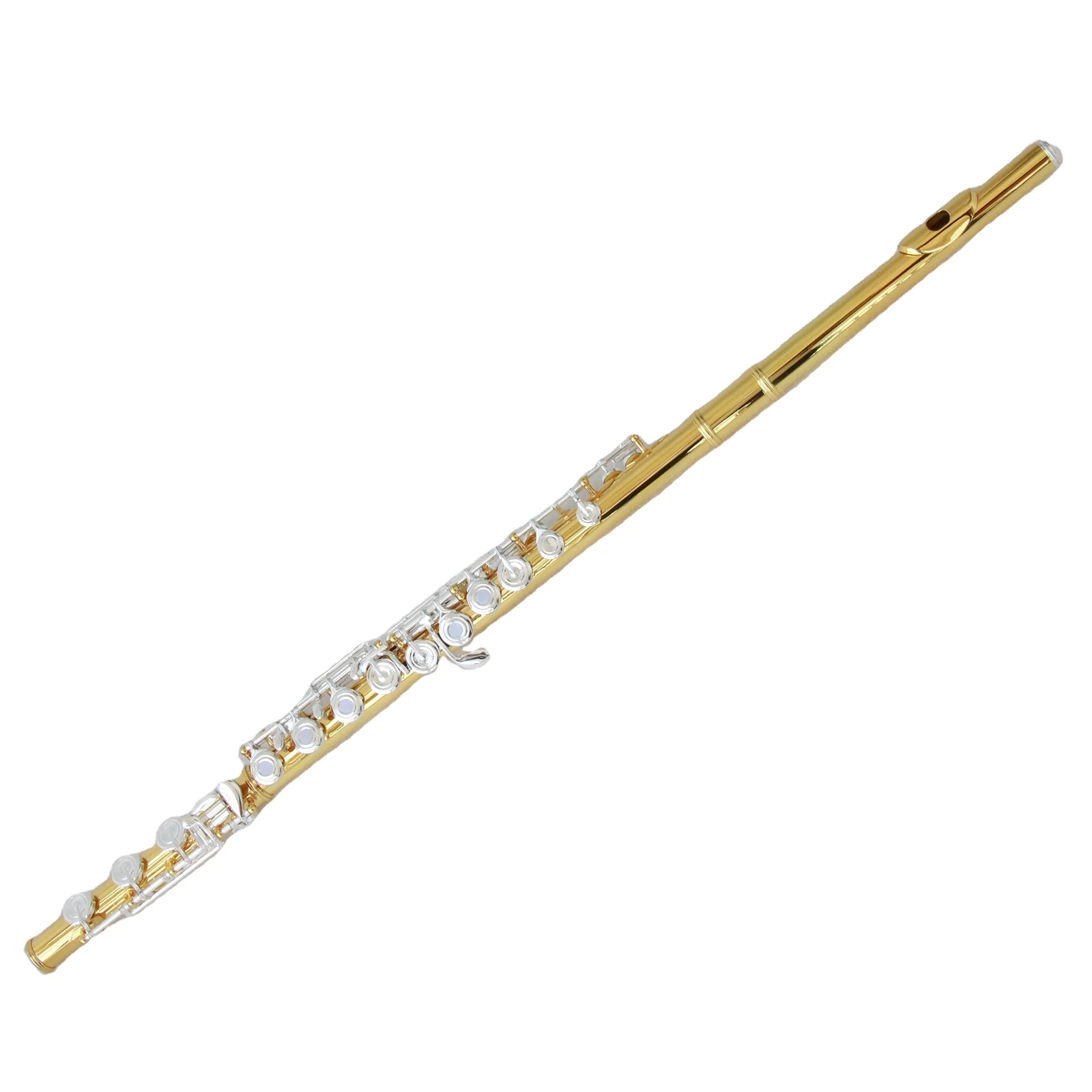 Chinese factory price flute music instrument Cupronickel body Silver Plated keys flute instrument