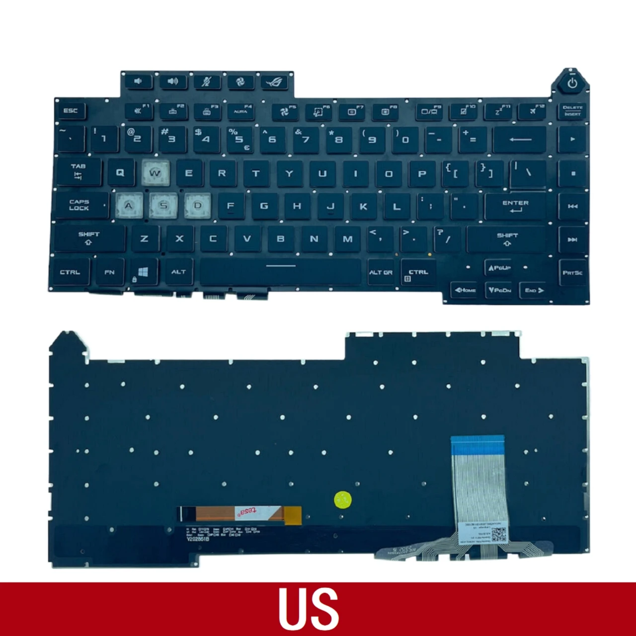 

For ASUS Rog Strix G15 G513 G513RW G513RC G513RM G513QR G513QE G513IM G513IE G513IC Laptop Keyboard Replacement US With RGB