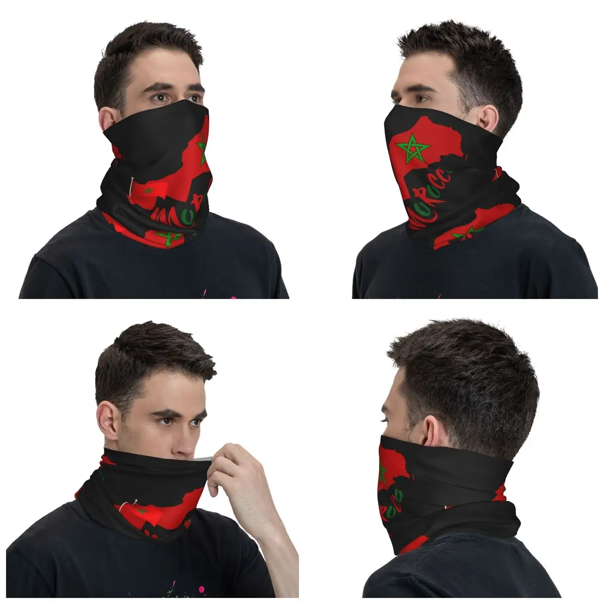 The Sahara Is Moroccan Bandana Neck Cover Printed Morocco Flag Wrap Scarf Face Mask Outdoor Sports Men Women Adult All Season