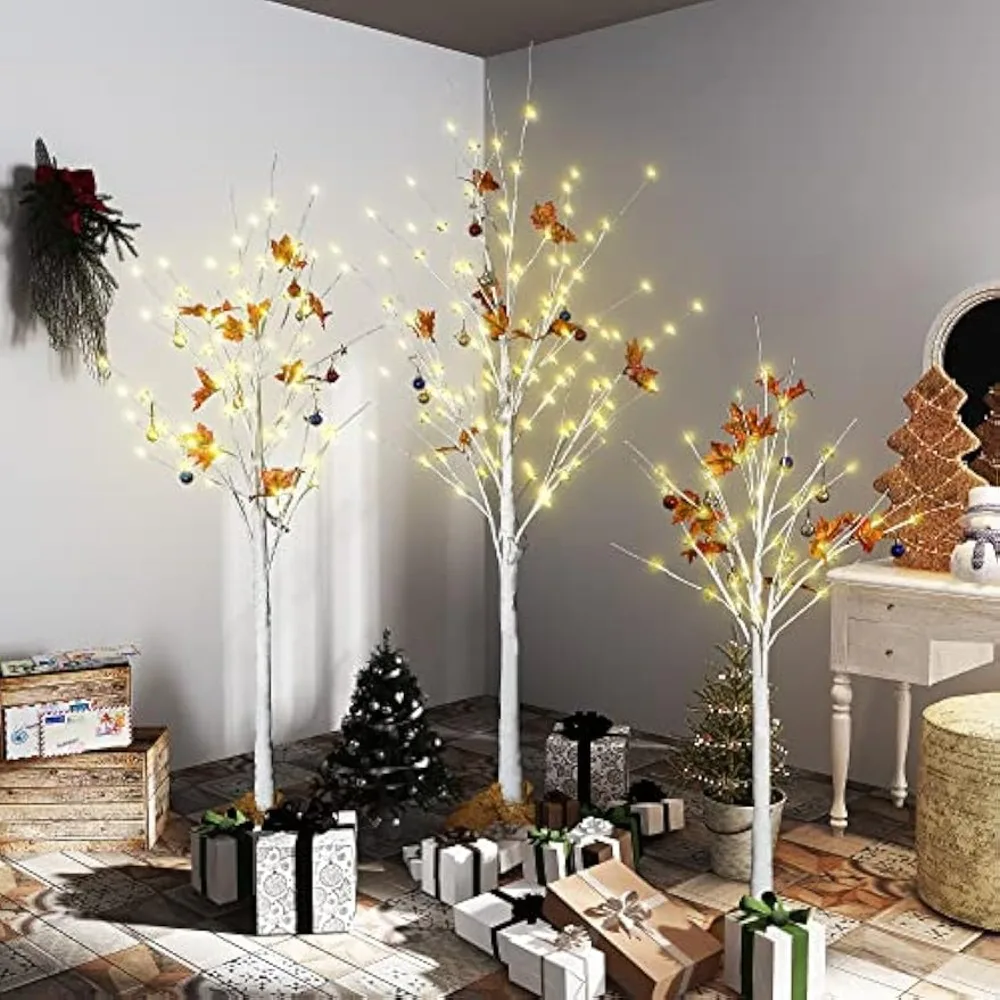 

Фотообои с 3 украшениями, светодиодная подсветка, 5 футов и 6 футов, подходит для фестиваля, детской свадьбы, рождественской елки на день рождения