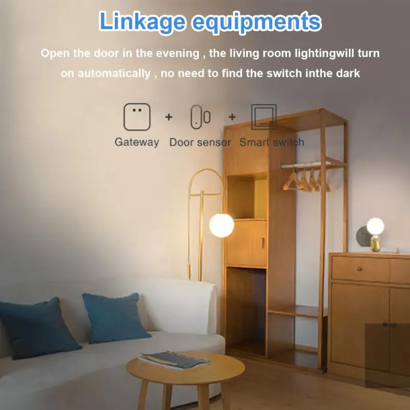 Tuya ZigBee Smart Door Sensor Door Open Closed Detectors Smart Home Security Protection Smart Life Control Via Alexa Google Home