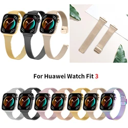 For Huawei Watch Fit 3 4 Strap Stainless Steel Belt T-Shape Smart Watch Band Metal Bracelet Correa for Huawei Fit 4 fit3 4 pro