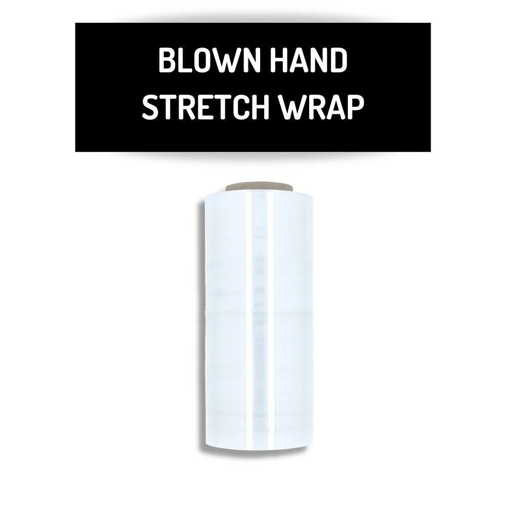 1 Roll 12"x1500' Blown Hand Shrink Film Packaging Stretch Wrap, Clear, 90 Gauge