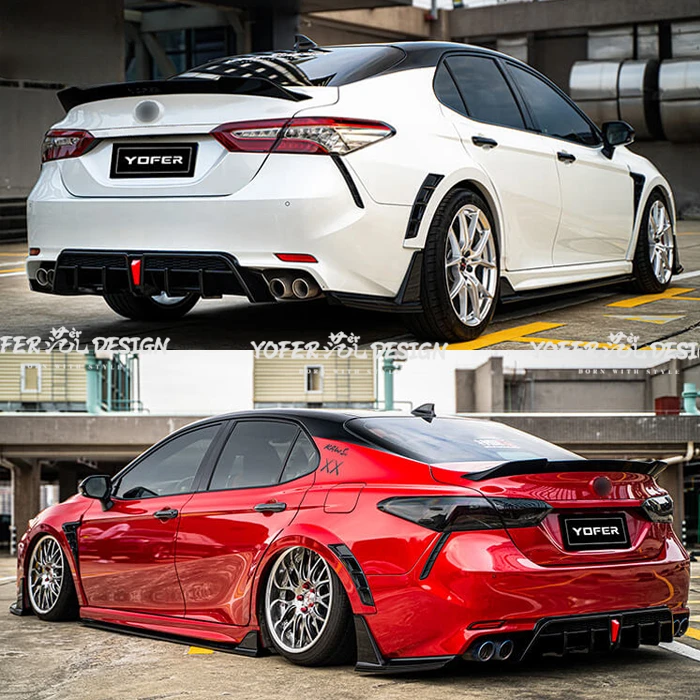 factory wholesale car rear bumpers lip diffuser car parts bodykit rear diffuser bumpers for Toyota camry2018-2023