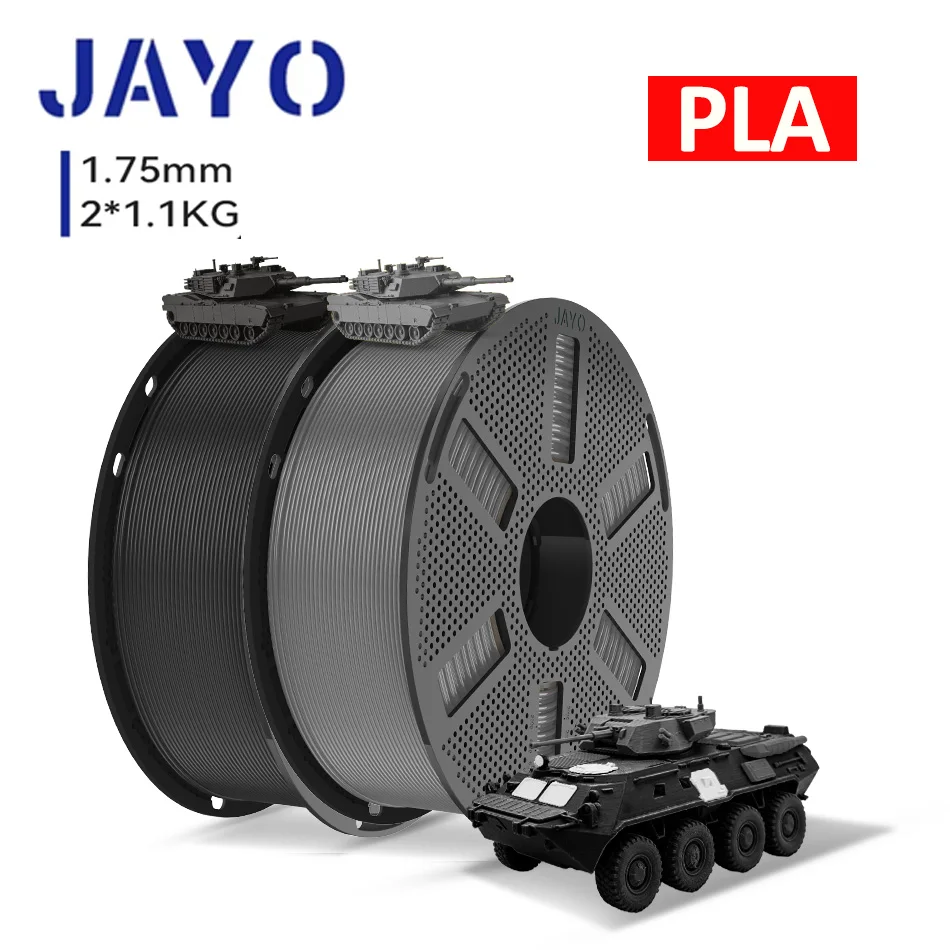 JAYO 3D-Drucker PLA/PETG/PLA+ /PLA META /SEIDE/ASB/TPU-Filament 1,75 mm 2 Rolle 1,1 kg/0,65 kg 3D-Drucker-Filament für 3D-Drucker