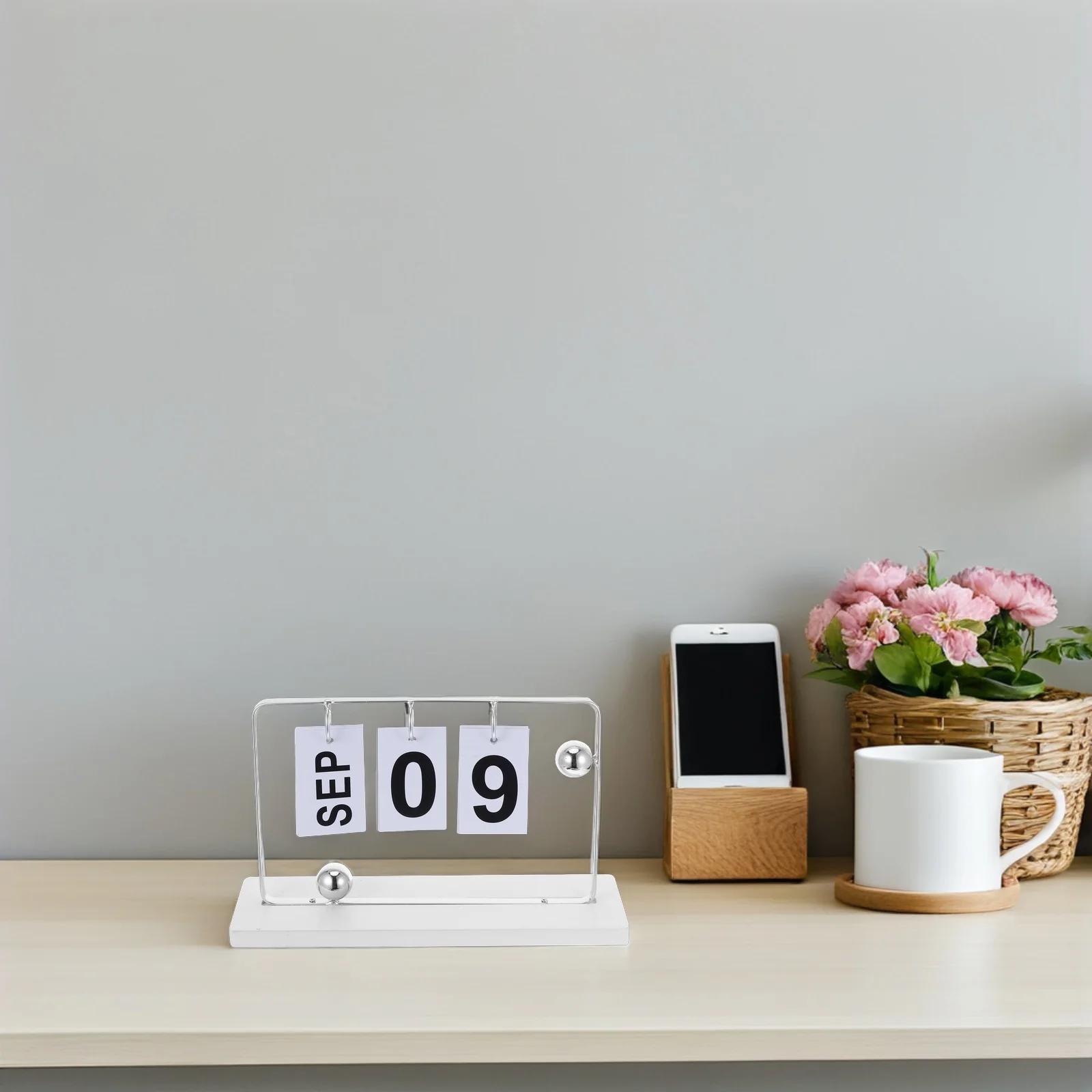 

Desktop Perpetual Calendar Blocks Mini Paper Wood Decorative Household Academic Year Desk Enhancement Functional Utility