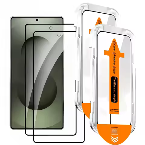 2Pcs Black Edge Transparent Tempered Glass Screen Protector Suitable for Samsung S25 S24 Ultra S23 S22 S21 Plus S24 S23 FE Glass