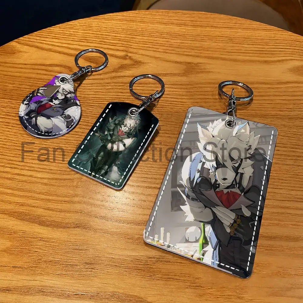 ZZZ V-Von Lycaon Cartoon Movie Singer Game Anime Leather Card Holder Can Store Access Control ID Card