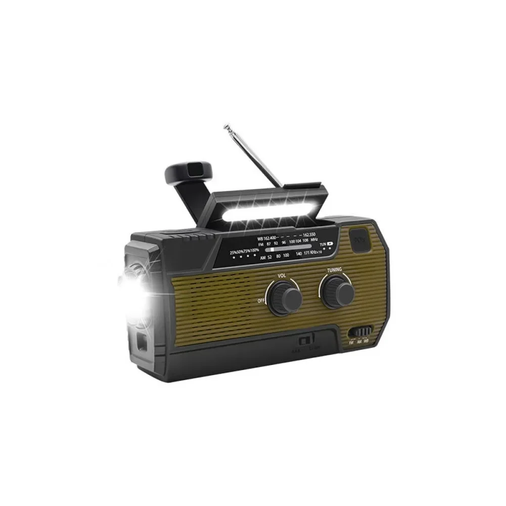

Hand Crank Radio For Outdoor Multifunctional Radio Outdoor Tool 4000mAh High-capacity Battery FM AM NOAA Radio Functions