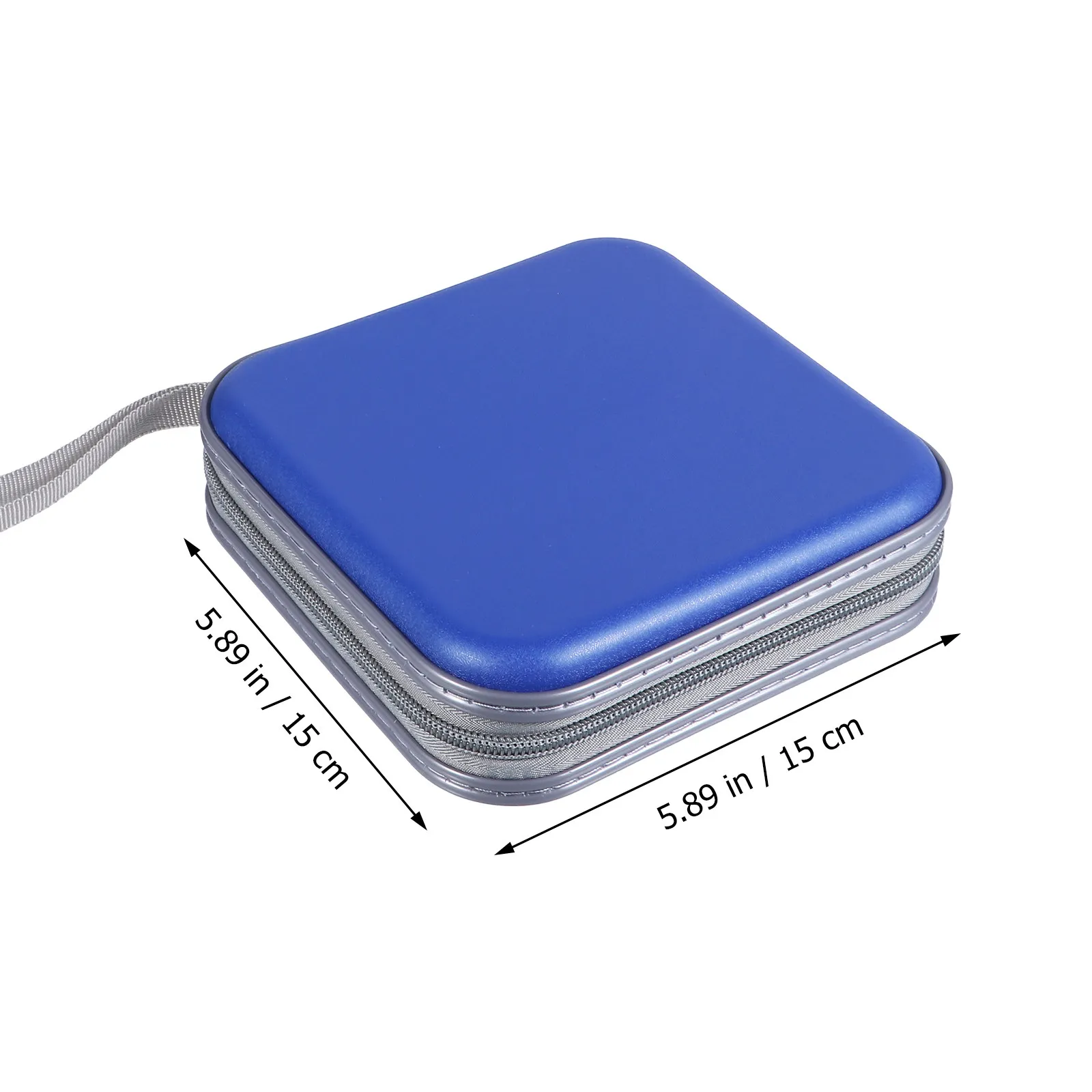 40 Slot Plastic Cd Storage Bag Large Capacity Dvd Organizer Zipper Closure Dustproof Scratch Resistant Portable Car Home Use
