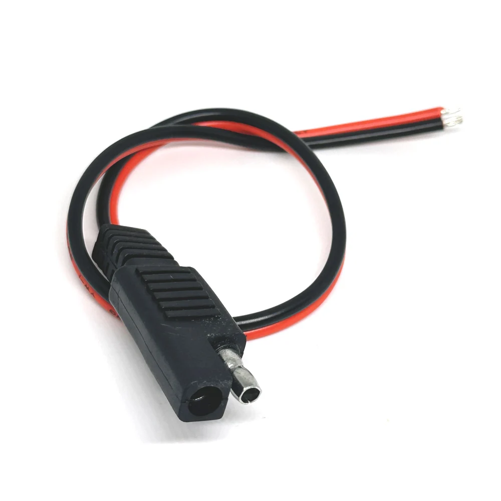 SAE Single Ended Extension Cabl 18AWG SAE Quick Disconnect Plug Cable 10A for Automobile and Solar Panel Connect