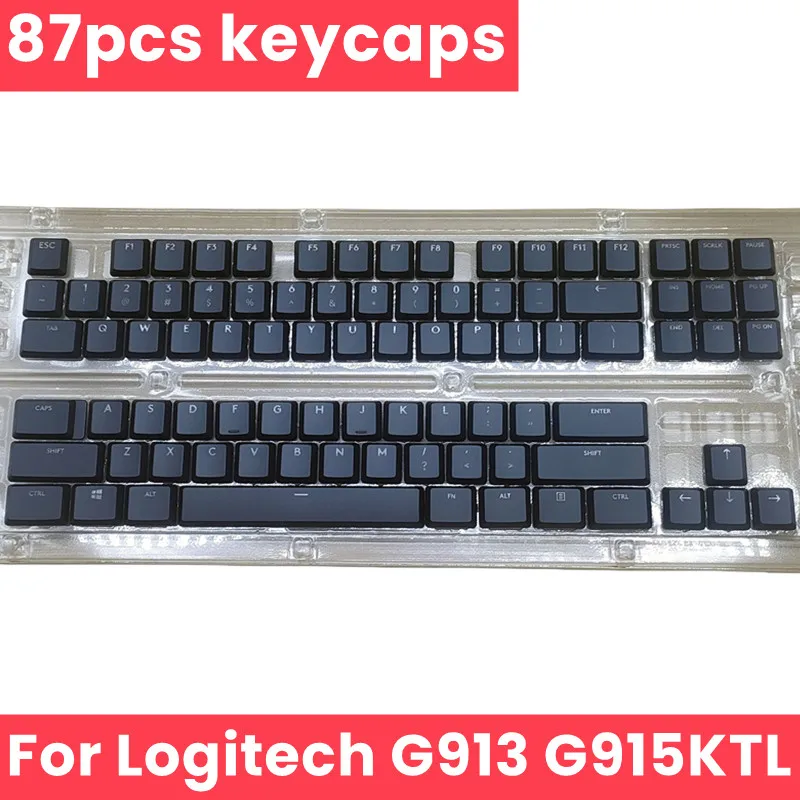 A full set G915 TKL 87 Key Caps Black Keycaps for Logitech G813 G913 G815 G915 TKL Keyboard