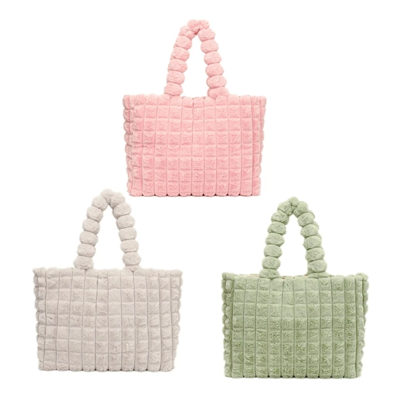 2023 NEW Shoulder Bag Handbag Fluffys Tote Lady Purse Versatile Fashion Bag Large Capacity Shopping Bag for Girl Women