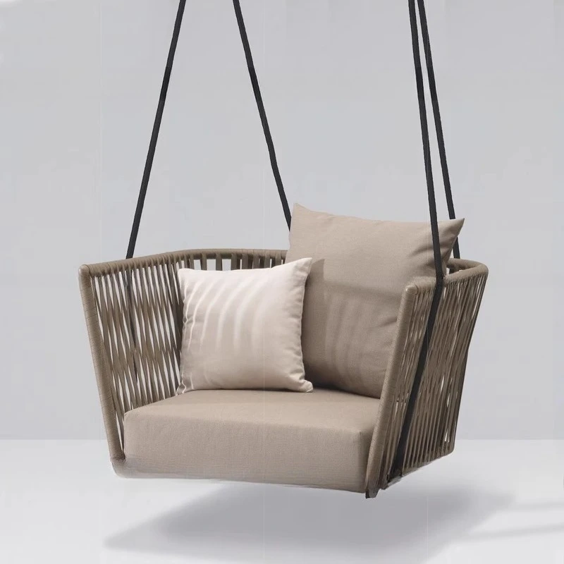 

Outdoor swing balcony hanging chair courtyard outdoor swing Internet celebrity single double rattan hanging basket hanging chair