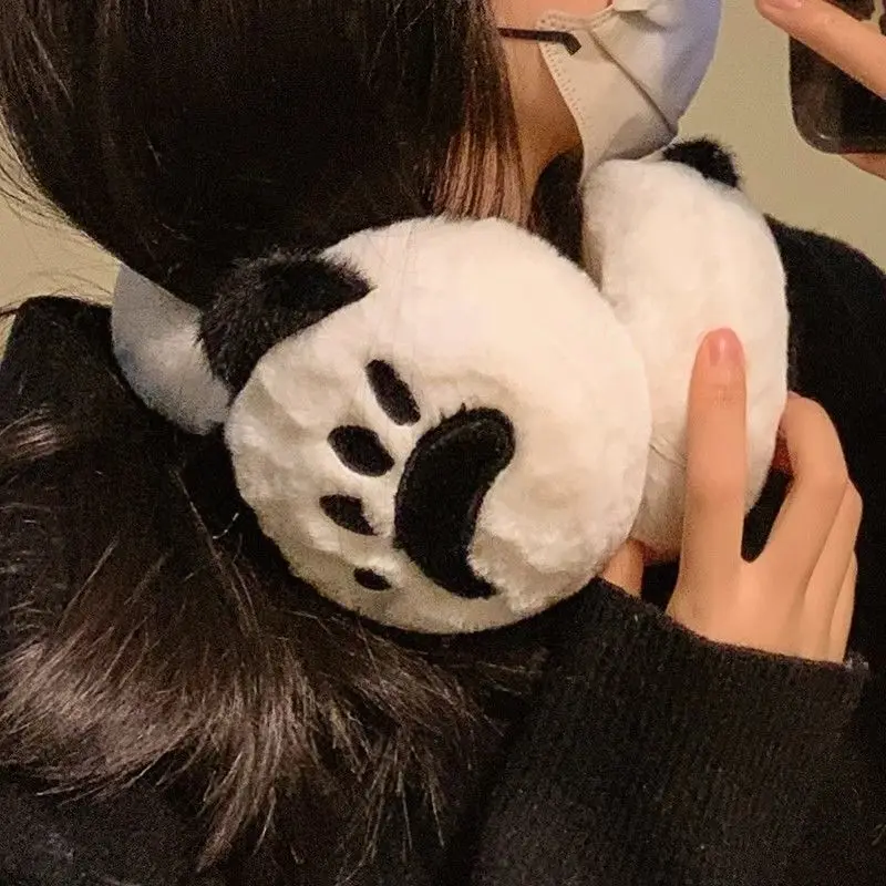 New Cute Warm Plush Earmuffs For Women Winter Fur Headphones Girl Cat Ear Warmers Antifreeze Ear Cover Christmas Birthday Gifts