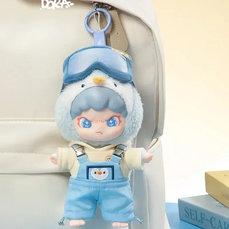 جديد حقيقي دورا البطريق قلادة و دمية سلسلة عمل الشكل لطيف على ظهره حقيبة سلسلة مفاتيح Kawaii ديكور نموذج ألعاب بنات مفاجأة هدية #2
