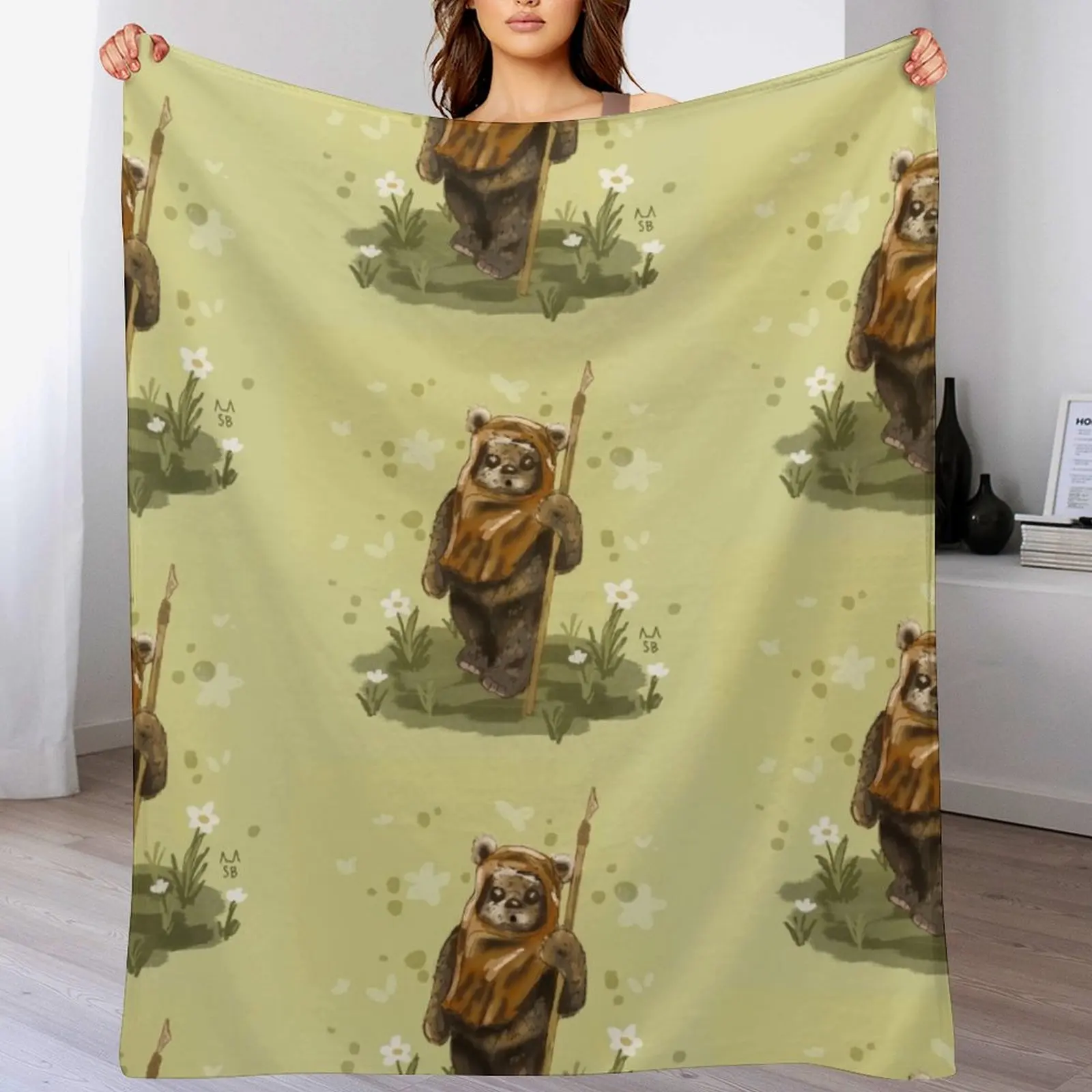 

adorable Ewok Throw Blanket cosplay anime Blankets For Bed Blankets