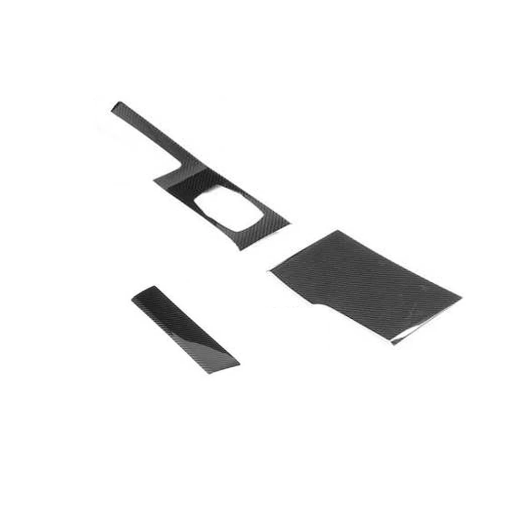 

3pcs Real Dry Carbon Interior Accessories Center Console Multimedia Panel Knob Cover Trim Frame For BMW 5 Series G30 2018-2022