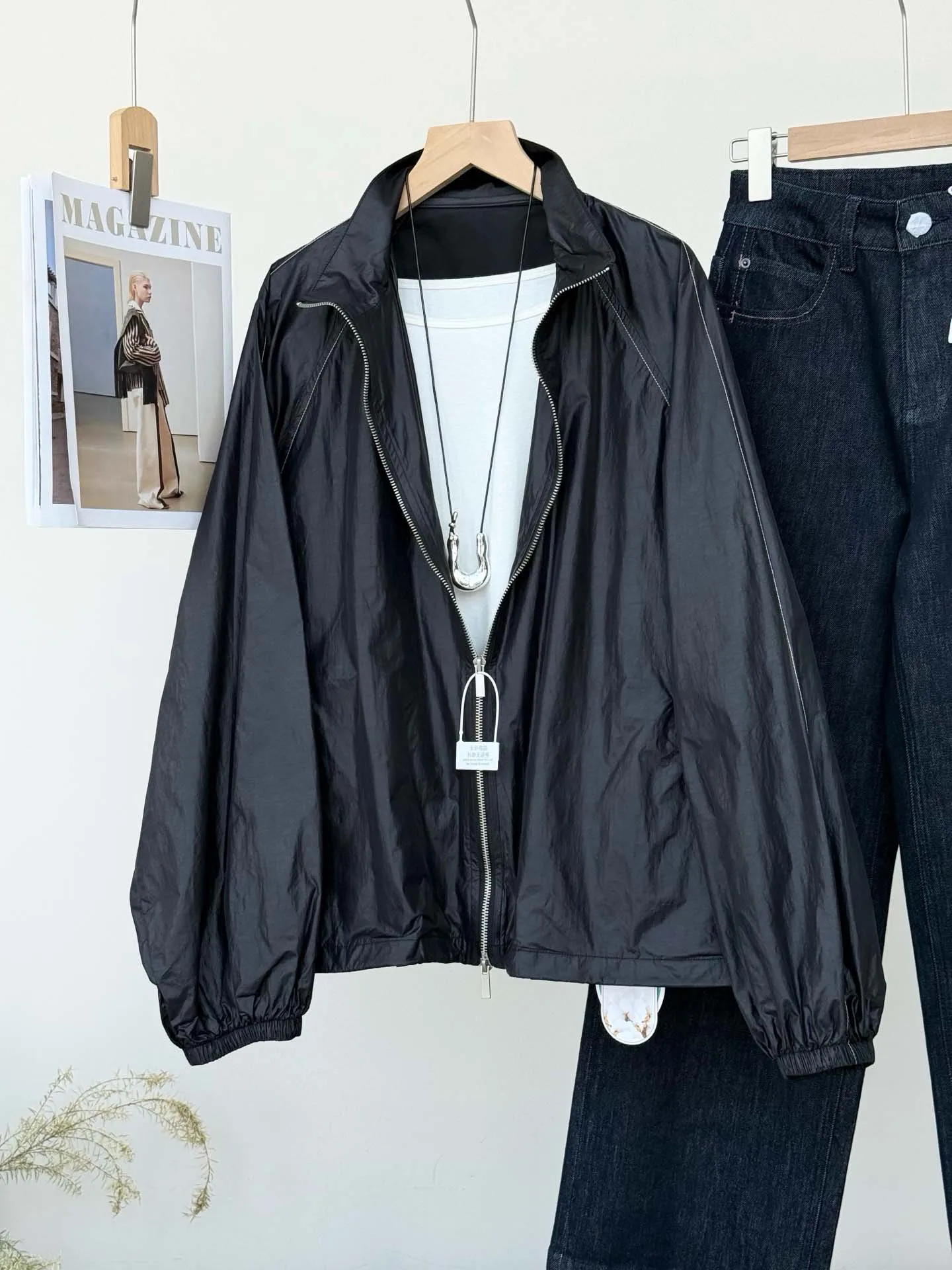 Retro Sle Zipper Ja…