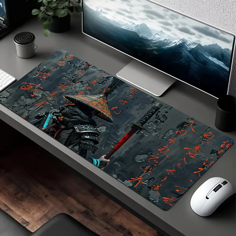 1pc Samurai Warrior Design Mouse Pad Non-Slip large Mousepad 400X900 PC Computer Keyboard XXL Desk mat offices rug Gaming mats