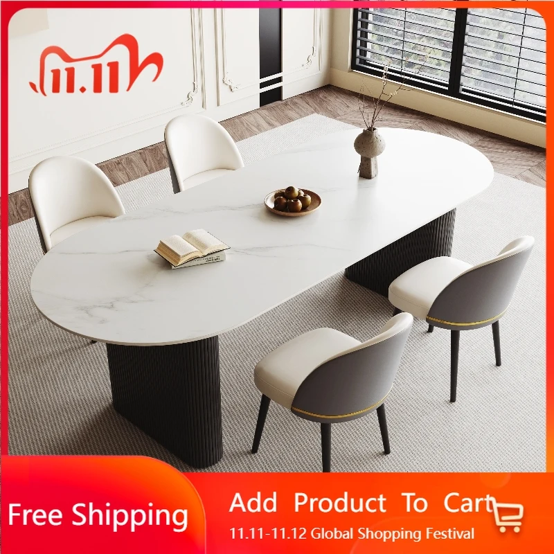 

French Modern Dining Table Light Luxury Simple Service Designer Romantic Table High Quality Aesthetics Muebles Home Furniture