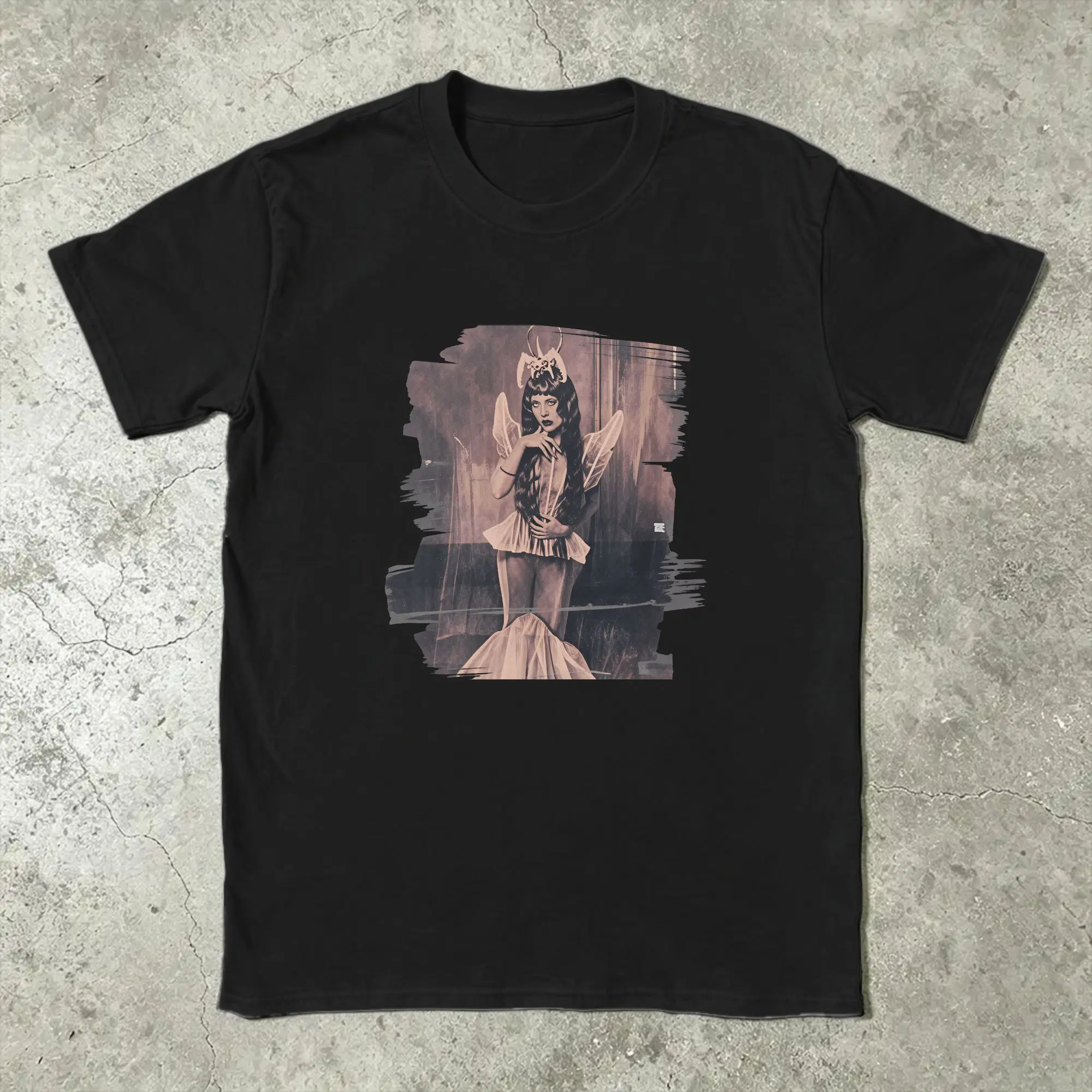 M-Melanies Martinez Hades T-Shirt Men  Vintage Cotton Tees Crewneck Short Sleeve T Shirts Gift Idea Clothing