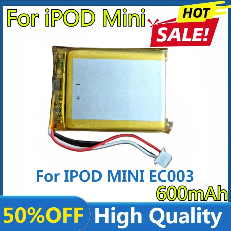 

New High Quality 600mAh Battery for IPOD MINI EC003 EC007 M9804 M9801 M9802 M9806 W065 M9807 A1051 M9805 4GB MP3/4 1st 2nd Gen