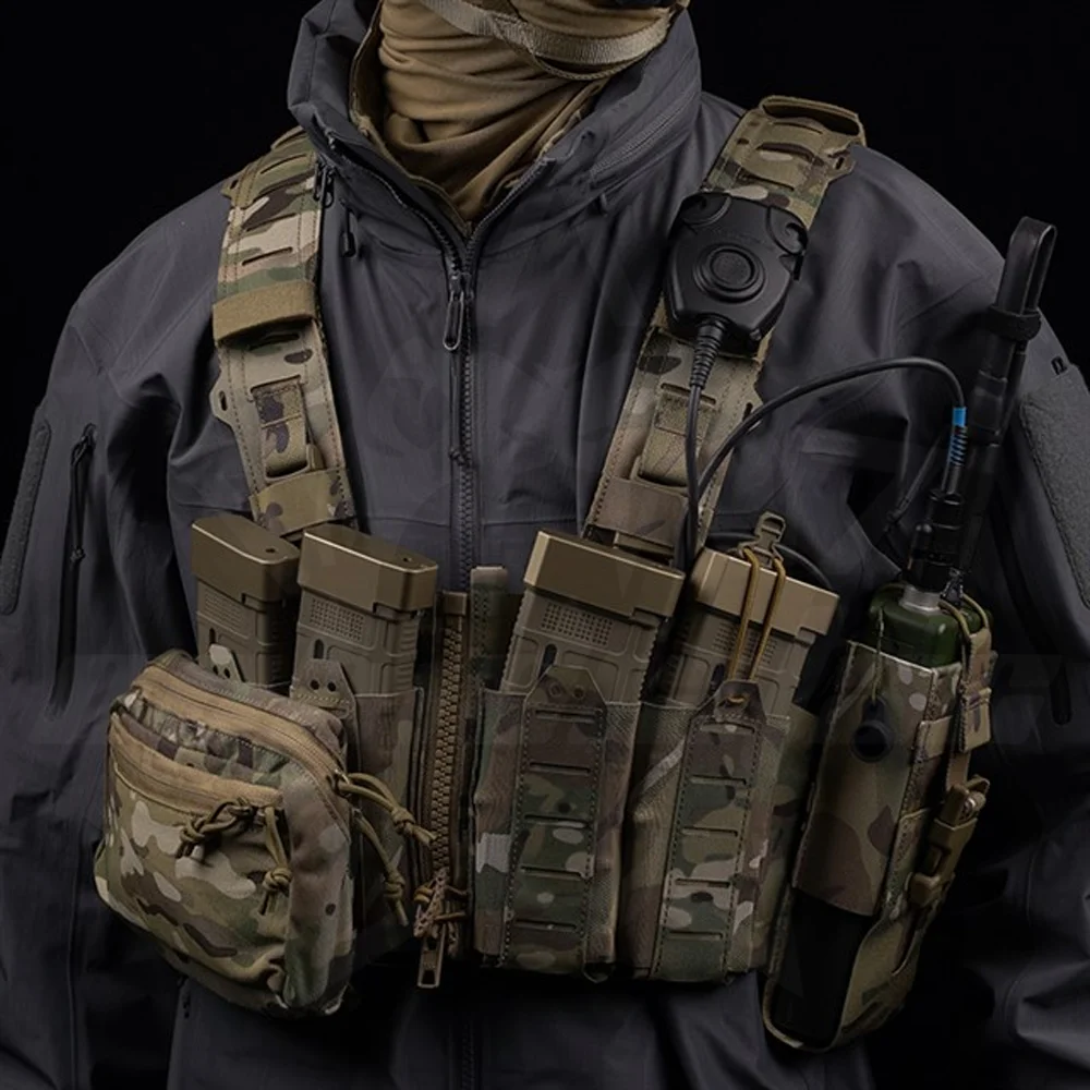 OphidianTac Lightweight SF Chest Rig Molle System Hunting Vest Split Front Chest Rig Mag Pouch Holster Airgun Equipment