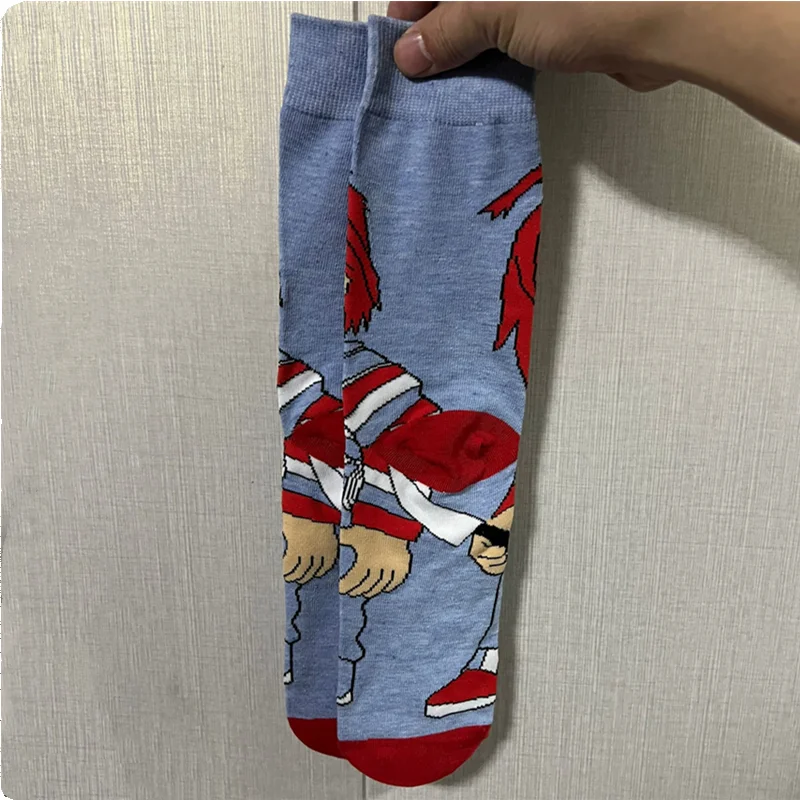 Anime Chucky Novelty Stocking Adult  Daily Wear Good Guys Cosplay Cartoon Sports Socks Christmas Festival Gift