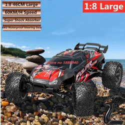 Aggiornamento di grandi dimensioni 1:8 Drift Remote Conrol Car 2.4G 4WD 60 KM/H auto da corsa RC ad alta velocità 46CM giocattolo Super ammortizzatore di grandi dimensioni